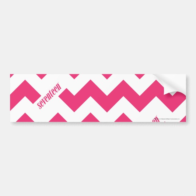 Pegatina Para Coche Magenta del zigzag (Frente)