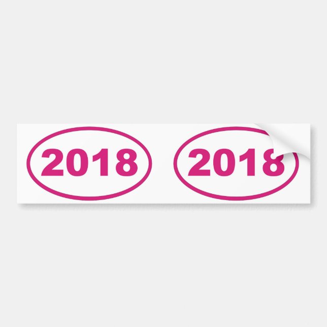 Pegatina Para Coche Magenta rosa de 2018 (Frente)