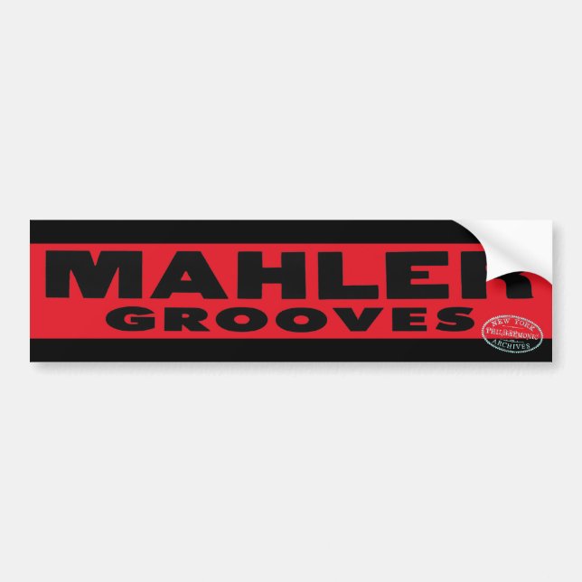 Pegatina Para Coche Mahler Grooves Bumper Sticker #2 (Frente)