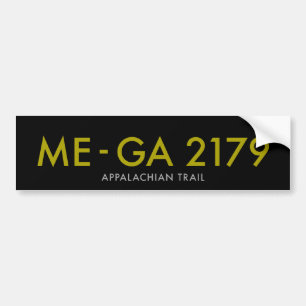 Pegatina Para Coche Maine a Georgia 2179 millas - rastro apalache