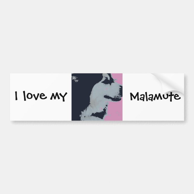Pegatina Para Coche Malamute Dog Pop Art (Frente)