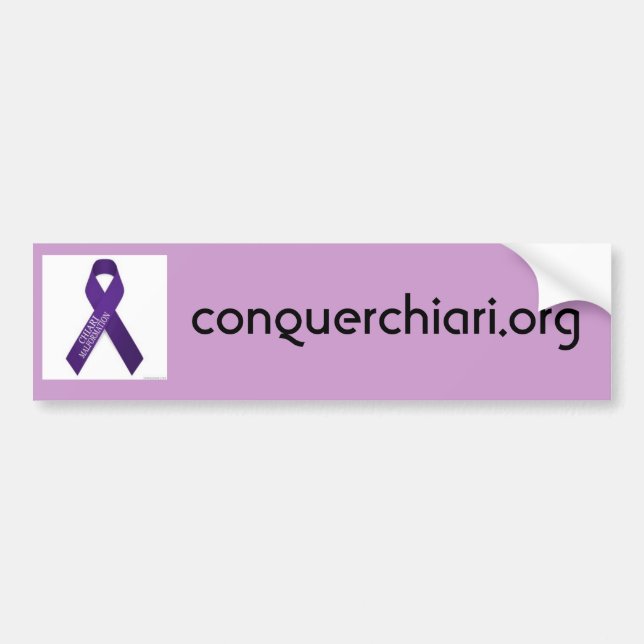 Pegatina Para Coche Malformación de Chiari, conquerchiari.org (Frente)