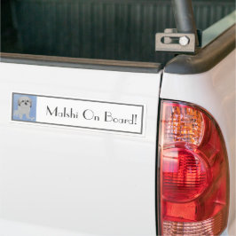Pegatina Para Coche Malshi Dog Bumper Sticker