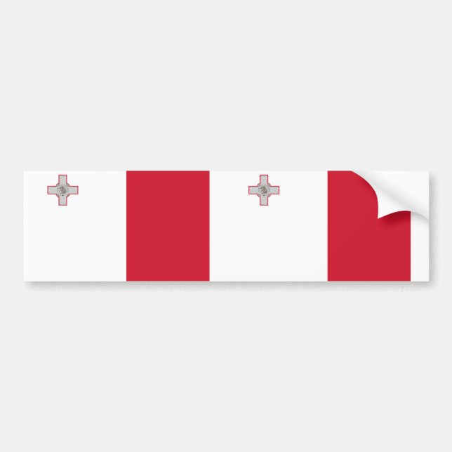 Pegatina Para Coche Malta, bandera de Malta (Frente)