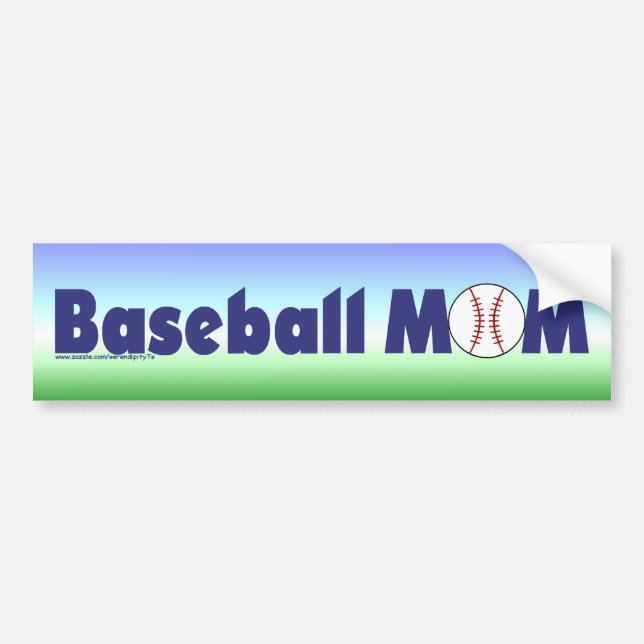 Pegatina Para Coche Mamá de béisbol (Frente)