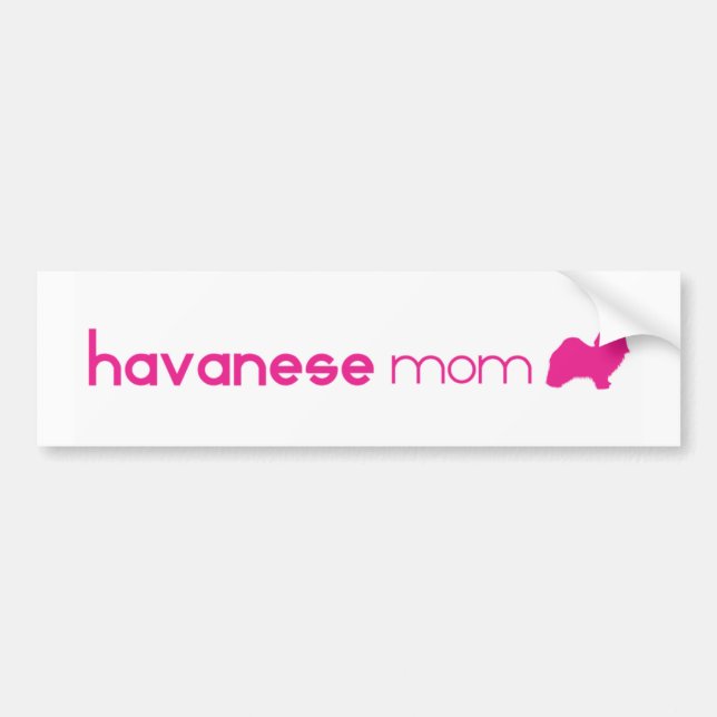 Pegatina Para Coche Mamá de Havanese (Frente)