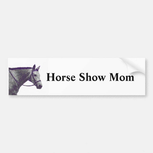 Pegatina Para Coche Mamá de la demostración del caballo - inglés (Frente)