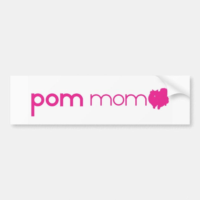 Pegatina Para Coche Mamá de Pomeranian (Frente)