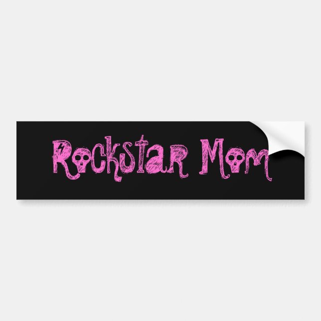 Pegatina Para Coche Mamá de Rockstar (Frente)