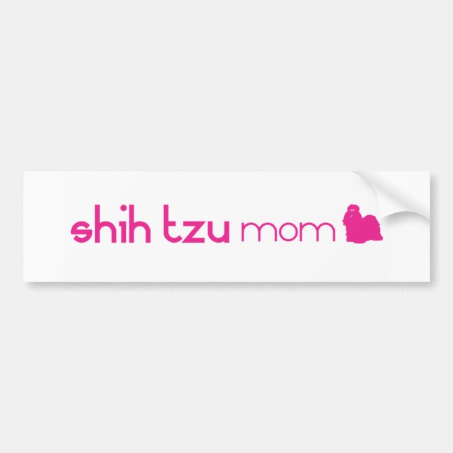 Pegatina Para Coche Mamá de Shih Tzu (Frente)