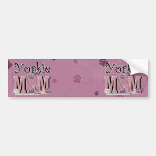 Pegatina Para Coche MAMÁ de Yorkie