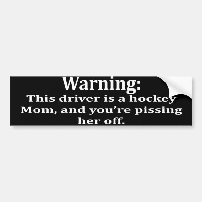 Pegatina Para Coche Mamá del hockey (Frente)