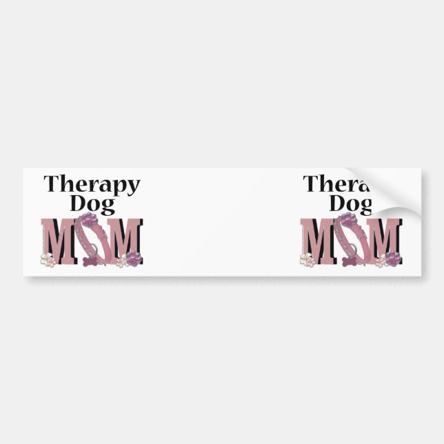 Pegatina Para Coche MAMÁ del perro de la terapia (Frente)