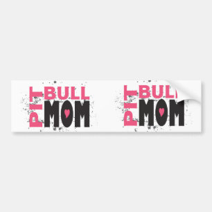 Pegatina Para Coche Mamá del pitbull