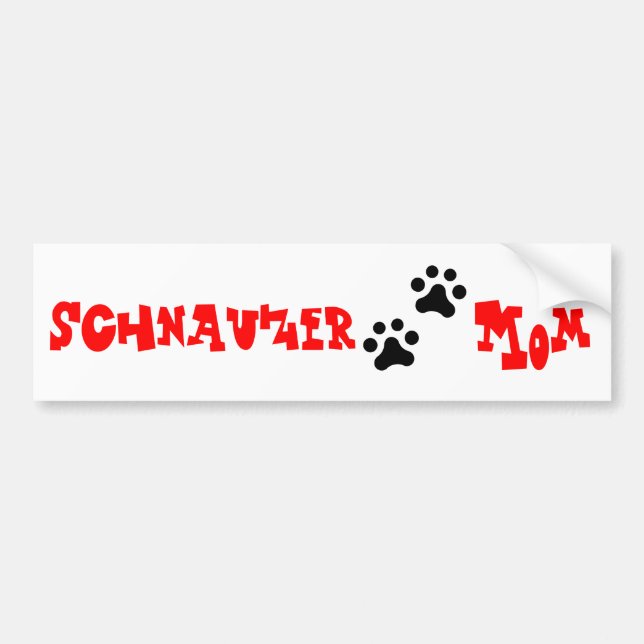 Pegatina Para Coche Mamá del Schnauzer (Frente)