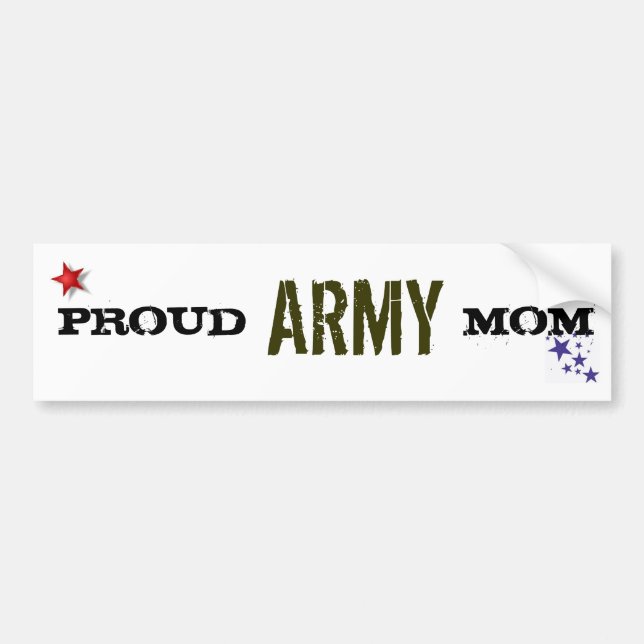PEGATINA PARA COCHE MAMÁ ORGULLOSA DEL EJÉRCITO (Frente)