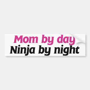 Pegatina Para Coche Mamá por día Ninja por noche