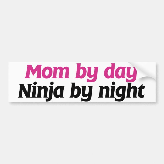 Pegatina Para Coche Mamá por día Ninja por noche (Frente)