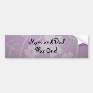 Pegatina Para Coche ¡Mamá y papá más uno! bebé del personalizado 