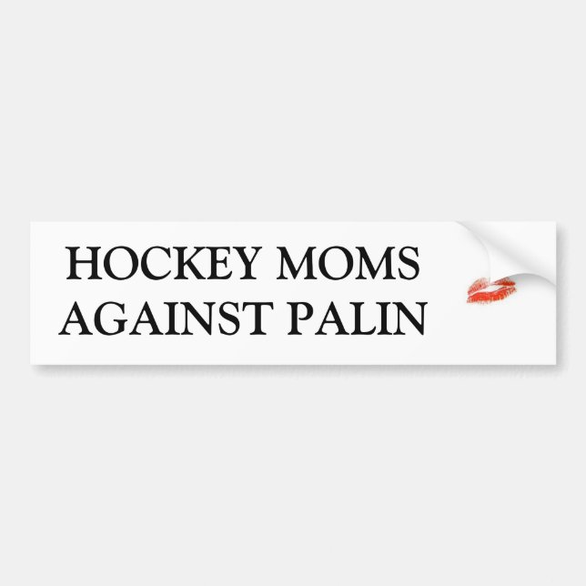 Pegatina Para Coche Mamáes del hockey contra Palin (Frente)