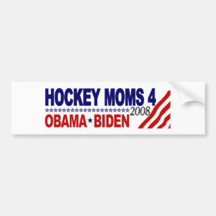 Pegatina Para Coche Mamáes del hockey para Obama Biden