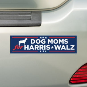 Pegatina Para Coche Mamás de perro para Harris Walz 2024