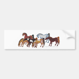 Pegatina Para Coche manada céltica del caballo