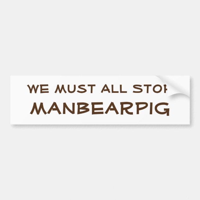 Pegatina Para Coche ManBearPig (Frente)