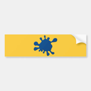 Pegatina Para Coche Mancha de tinta azul