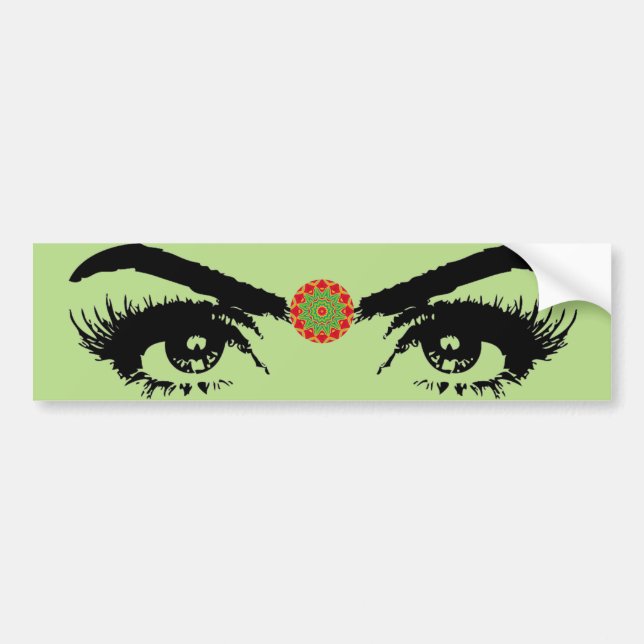 Pegatina Para Coche Mandala Bumper Sticker (Frente)