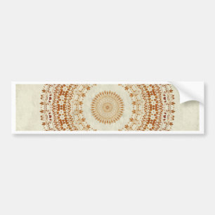 Pegatina Para Coche Mandala del deseo en amarillo dorado