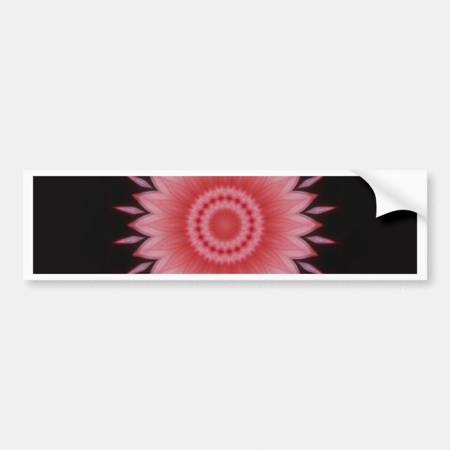 Pegatina Para Coche Mandala flor en rosa (Frente)