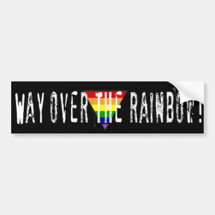 Pegatina Para Coche ¡Manera sobre el arco iris!