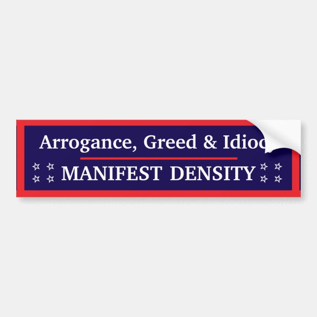 Pegatina Para Coche Manifest Density Bumper Sticker (Frente)