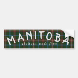 Pegatina Para Coche Manitoba Tartan Bumper Sticker