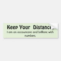¡Mantén Tu Distancia! Contable - Mensaje gracioso