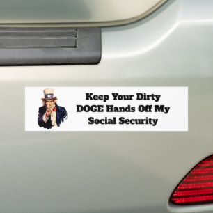 Pegatina Para Coche Mantén tus manos sucias sin mi seguridad social