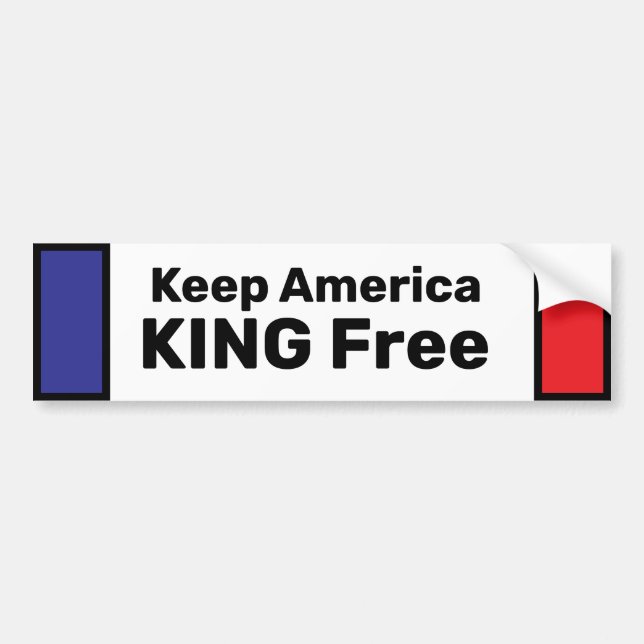 Pegatina Para Coche Mantener a America KING LIBRE (Frente)