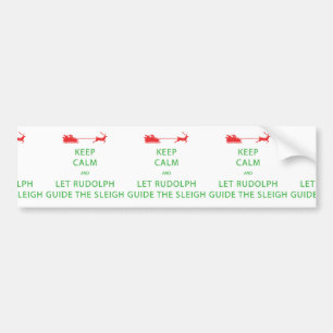 Pegatina Para Coche Mantener la calma Let Rudolph Guide Sleigh