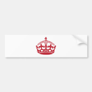 Pegatina Para Coche Mantener la corona roja de victoria tranquila