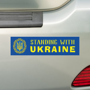 PEGATINA PARA COCHE MANTENERSE DE PUNTO CON EL ESPÍRITU DE UKRAINE BUM