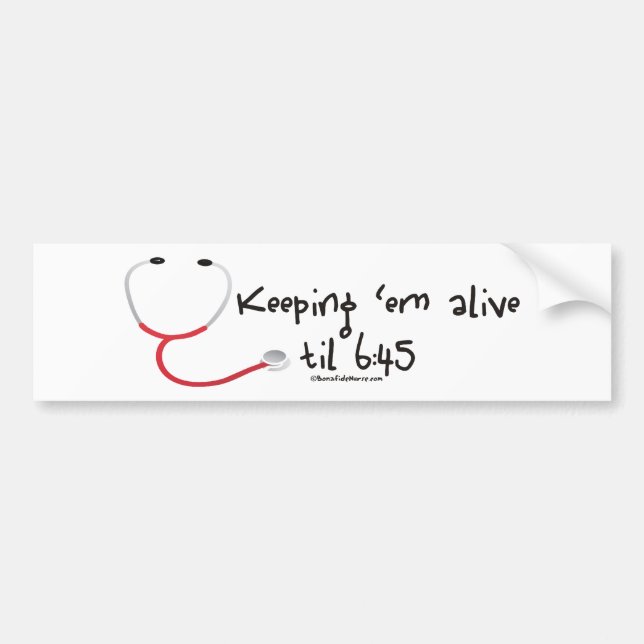 Pegatina Para Coche Manteniendo el em vivo hasta 6:45 (Frente)