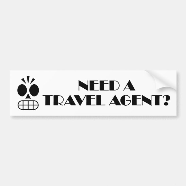 Pegatina Para Coche Manuel Calavera Afterlife Travel Agent (Frente)