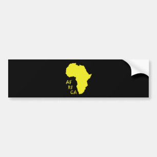 Pegatina Para Coche Mapa amarillo enrrollado de África