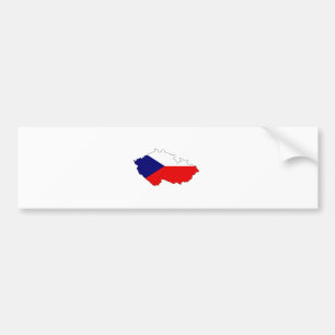 Pegatina Para Coche Mapa checo de la bandera del mismo tamaño