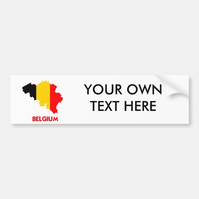PEGATINA PARA COCHE MAPA DE BÉLGICA (Frente)