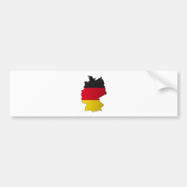 Pegatina Para Coche Mapa de la bandera de Alemania (Frente)