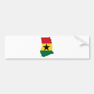 Pegatina Para Coche Mapa de la bandera de Ghana del mismo tamaño
