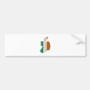 Pegatina Para Coche Mapa de la bandera de Irlanda