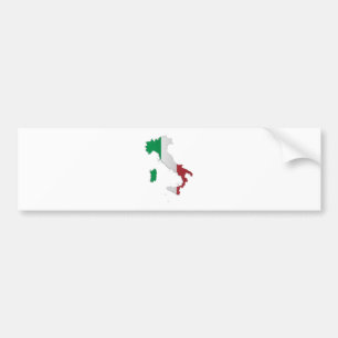 Pegatina Para Coche Mapa de la bandera de Italia